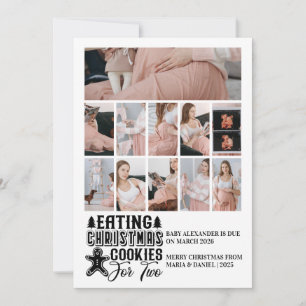 Cartão De Festividades 11 Foto de Natal Cookies para 2 Gravidez
