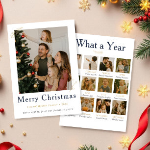 Cartão De Festividades 12 Colagem de Fotos - Que Natal de Família de Ano