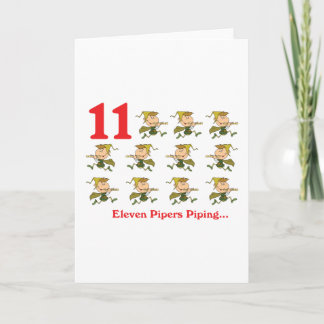 Cartão De Festividades 12 days eleven pipers piping