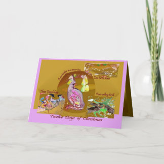 Cartão De Festividades 12 Days of Christmas greeting card