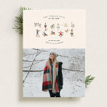 Cartão De Festividades 12 Days of Christmas Photo Card<br><div class="desc">Photo by Alisa Anton on Unsplash. Adorable Christmas illustration hand painted by Shelby Allison featuring 1 partridge in a pear tree, 2 turtle doves, 3 french hens, 4 calling birds, 5 golden rings, 6 geese a laying, 7 swans swimming, 8 maids milking, 9 ladies dancing, 10 lords leaping, 11 pipers...</div>