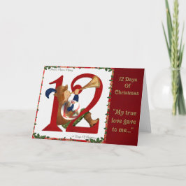 Cartão De Festividades 12 Days of Christmas Twelve Pipers Piping