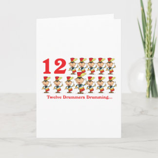 Cartão De Festividades 12 days twelve drummers drumming