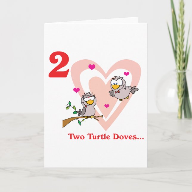 Cartão De Festividades 12 days two turtle doves (Frente)