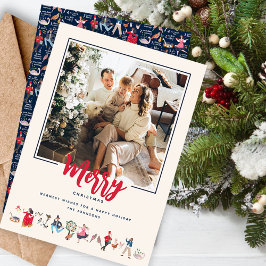 Cartão De Festividades 12 dias de natal Foto