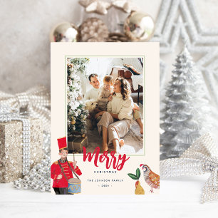 Cartão De Festividades 12 Dias de Natal Foto Ecru