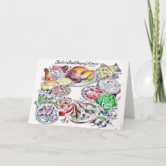 Cartão De Festividades 12 Soul Days of Christmas Card - Color