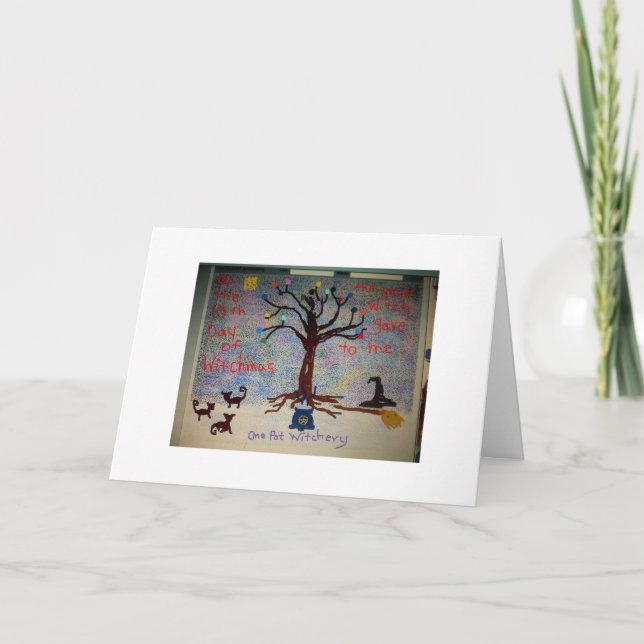 Cartão De Festividades 13 dias de Witchmas (Frente)