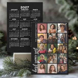 Cartão De Festividades 15 Foto Melhor Ano Ainda HYN Calendário 2027