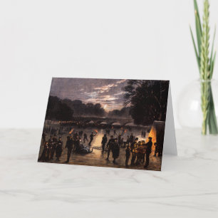 Cartão De Festividades 1870 Ice Skating em Londres