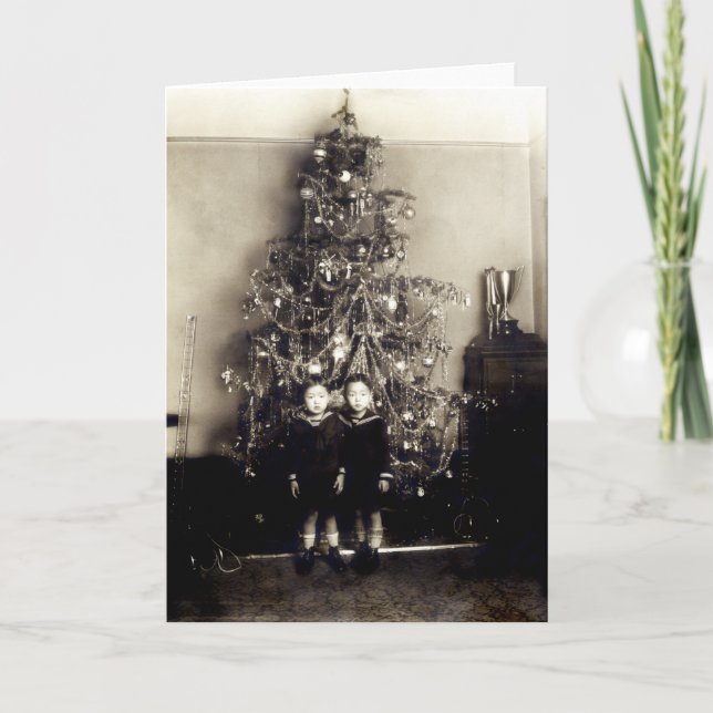 Cartão De Festividades 1915 Asian American Christmas (Frente)