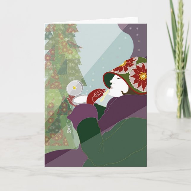 Cartão De Festividades 1927 Christmas Star (Frente)