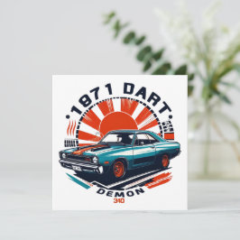 Cartão De Festividades 1971 Dart Demon 340