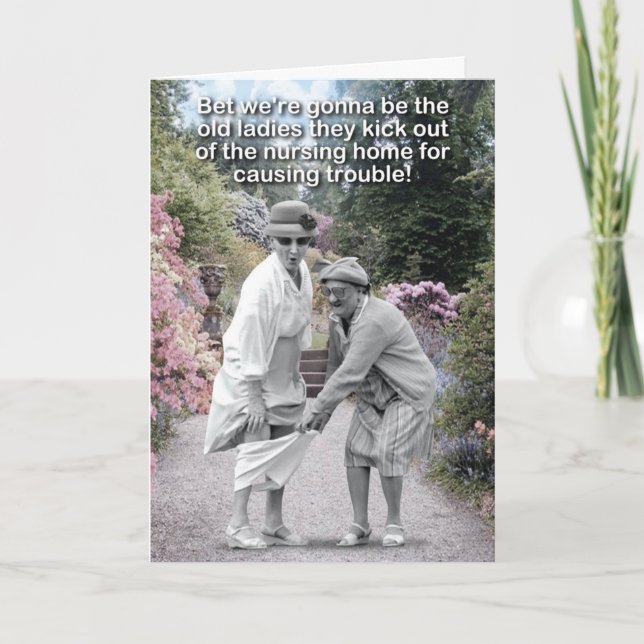 Cartão De Festividades 1 Feliz Aniversário Engraçado - Velhas Dificuldade (Frente)