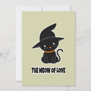Cartão De Festividades 1.gato preto lindo fofo miado de amor