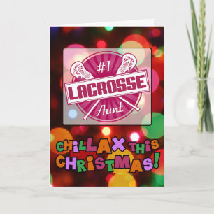 Cartão De Festividades #1 Lacrosse Aunt Christmas Card