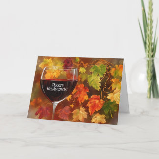 Cartão De Festividades 1rua, Dia de Ação de Graças, recém-casados, Vinho