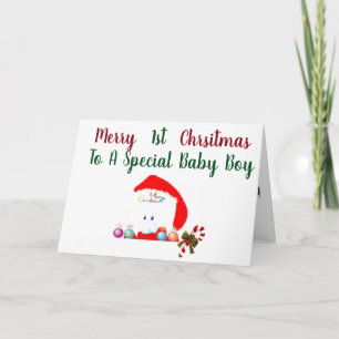 Cartão De Festividades ***1st CHRISTMAS **BABY BOY***