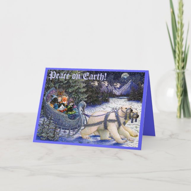 Cartão De Festividades 2010XMASCatCard, Peace on Earth! (Frente)