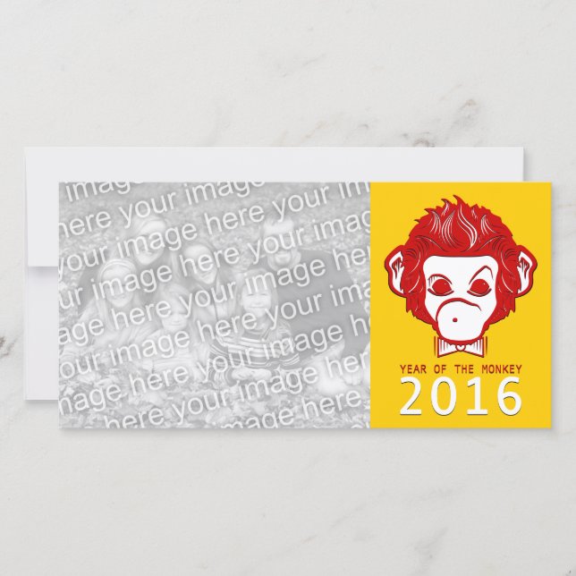 Cartão De Festividades 2016 ano do macaco (Frente)