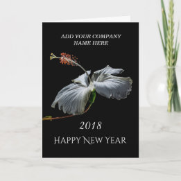 Cartão De Festividades 2018 Happy New Year - White Hibiscus Flower