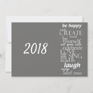 Cartão De Festividades 2018 inspirados inspiradores do ano novo