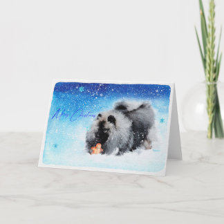 Cartão De Festividades 2020 Collectable Keeshond Christmas Card