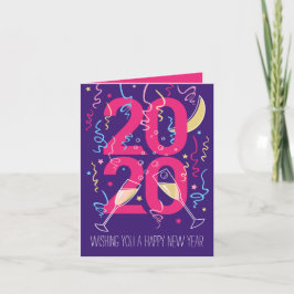 Cartão De Festividades 2020 colorful New years celebration graphic