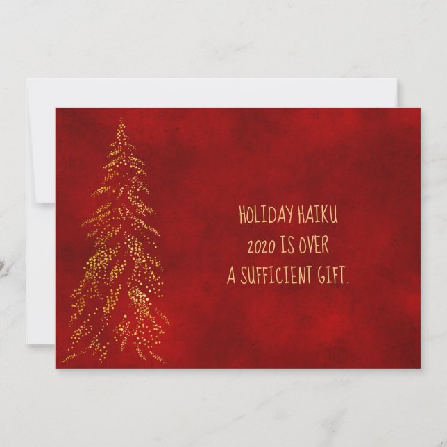 Cartão De Festividades 2020 PERSONALIZED HAIKU CARD | Funny Holiday Card (Frente)