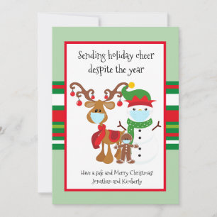 Cartão De Festividades 2021 Covid Enviando Férias Feriado Apesar Do Ano