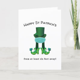Cartão De Festividades 2021 covid quarantine funny st Patrick's day