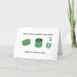 Cartão De Festividades 2021 covid quarantine funny st Patrick's day