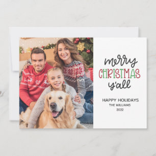 Cartão De Festividades 2021 Feliz Natal Y'all Foto