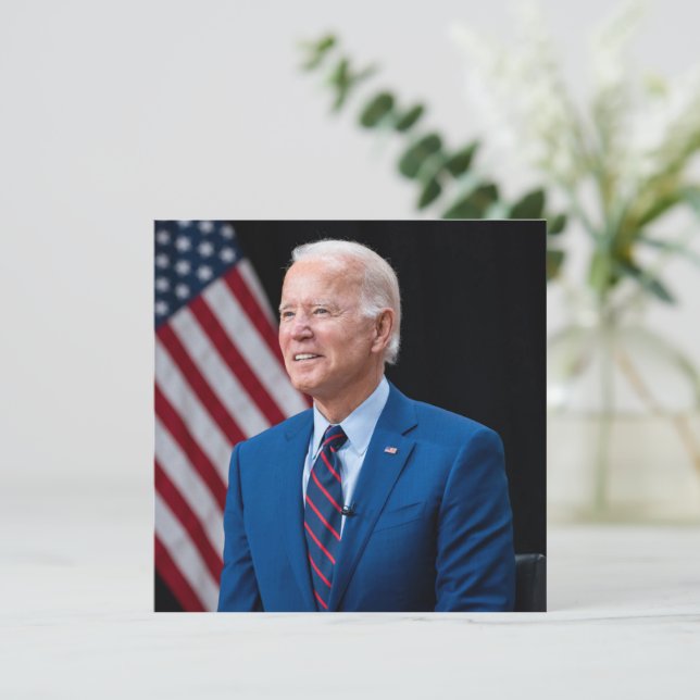 Cartão De Festividades 2021 Joe Biden Presidente dos EUA Retrato (Em pé/Frente)