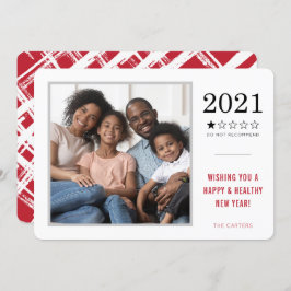 Cartão De Festividades 2021 NÃO RECOMENDAR classificação engraçada de 1 e