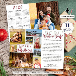Cartão De Festividades 2022 What A Year Photo Collage 2023 Calendar