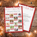 Cartão De Festividades 2023 Ano na Revisão 2024 Calendário 12 Fotos Verme<br><div class="desc">ENTRE EM CONTATO COM O DESIGNER PARA UM CALENDÁRIO ATUALIZADO. Envie cartões de natal de Natal e seu Ano de 2023 em Resumo ou destaques da Revisão com um cartão de calendário de 2024 anos à vista com 12 fotos e sua escolha de saudações na frente e no verso (mostradas...</div>