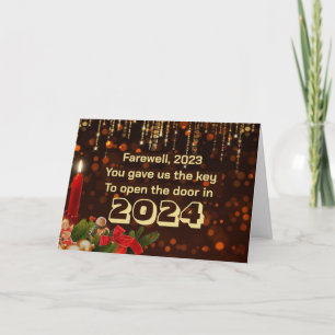 Cartão De Festividades 2024 Feliz Ano Novo ADEUS 2023
