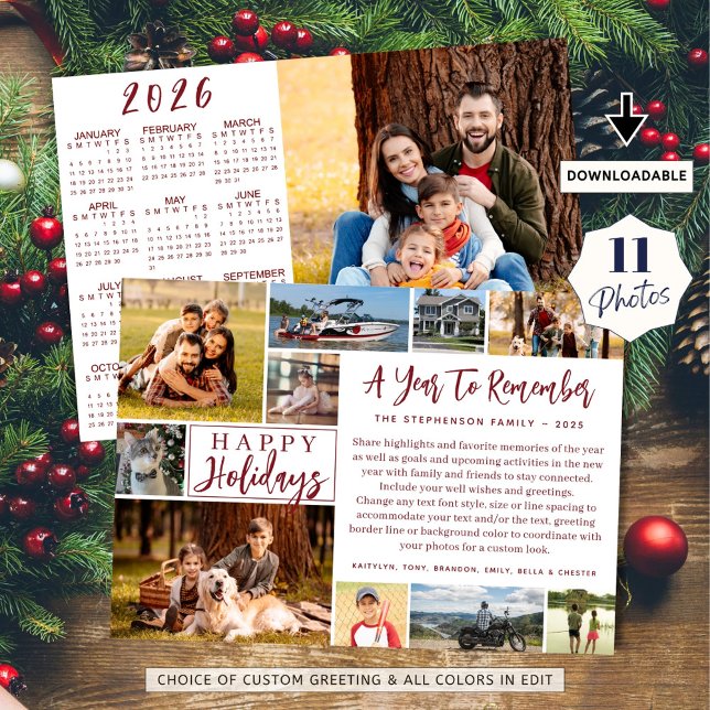 Cartão De Festividades 2025 Por Ano Para Lembrar 11 Foto Do Calendário 20 (Criador carregado)