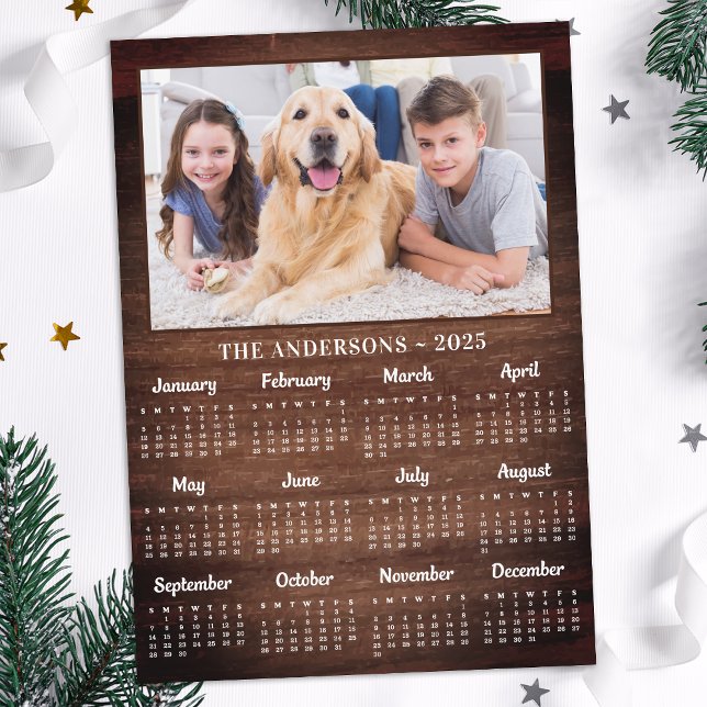 Cartão De Festividades 2026 Cachorro de Pet da Família Russa: 12 Meses Ca (Criador carregado)