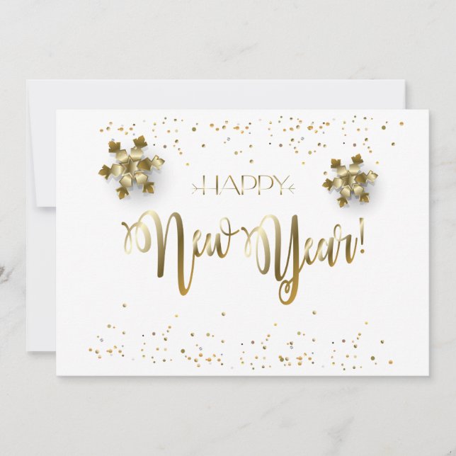 Cartão De Festividades 2026 Feliz Ano Novo! Festa de Férias de Inverno (Frente)