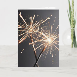 Cartão De Festividades 2026 Novos Sparklers