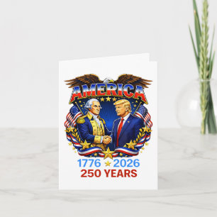 Cartão De Festividades 250 Anos América Aniversário 250º