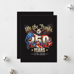 Cartão De Festividades 250 Anos American 250º Aniversário 4 de Julho