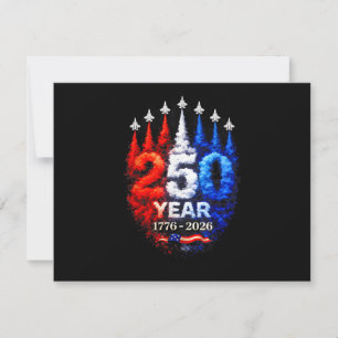 Cartão De Festividades 250 Anos Americano 1776 2026 250º EUA Patriótico 4