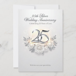 Cartão De Festividades 25th Wedding Anniversary Card – Celebrating 25 Yea