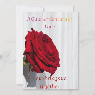 Cartão De Festividades 25th Wedding Anniversary Card for Parents – Silver