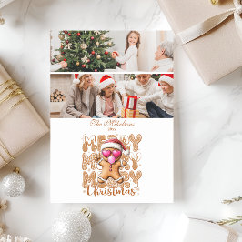 Cartão De Festividades 2 Cute Gingerbread Merry Christmas