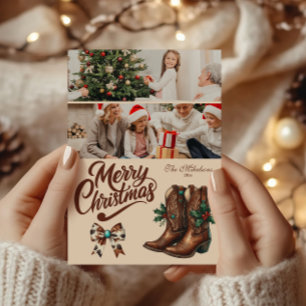 Cartão De Festividades 2 Foto do Arco Ocidental e Boots Natal