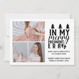 Cartão De Festividades 2 Foto Na Minha Feliz De Natal